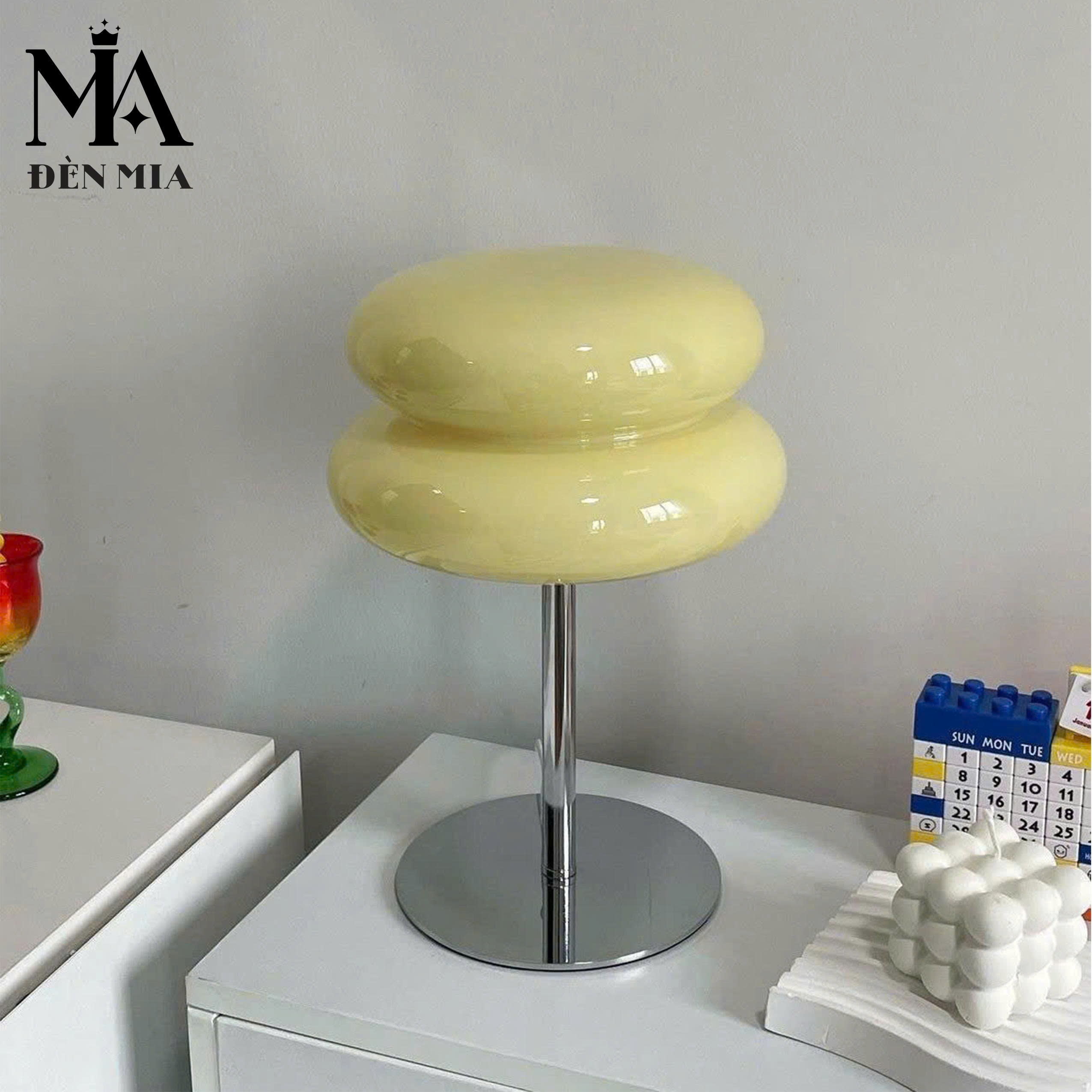 Đèn bàn Thủy Tinh Hamburger